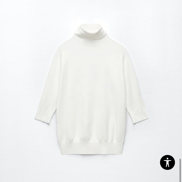 NWOT Zara high collar knit sweater - Picture 4 of 10